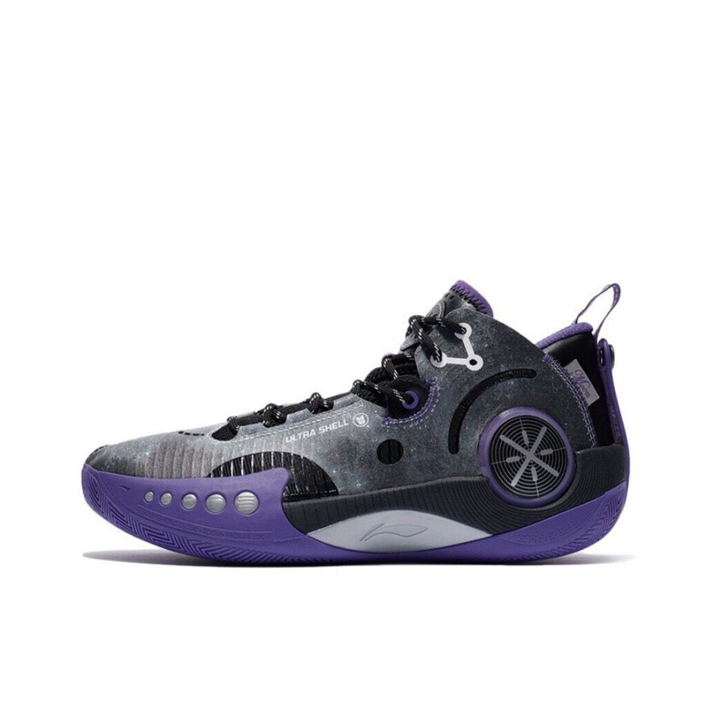 Black and purple basketball hot sale shoes