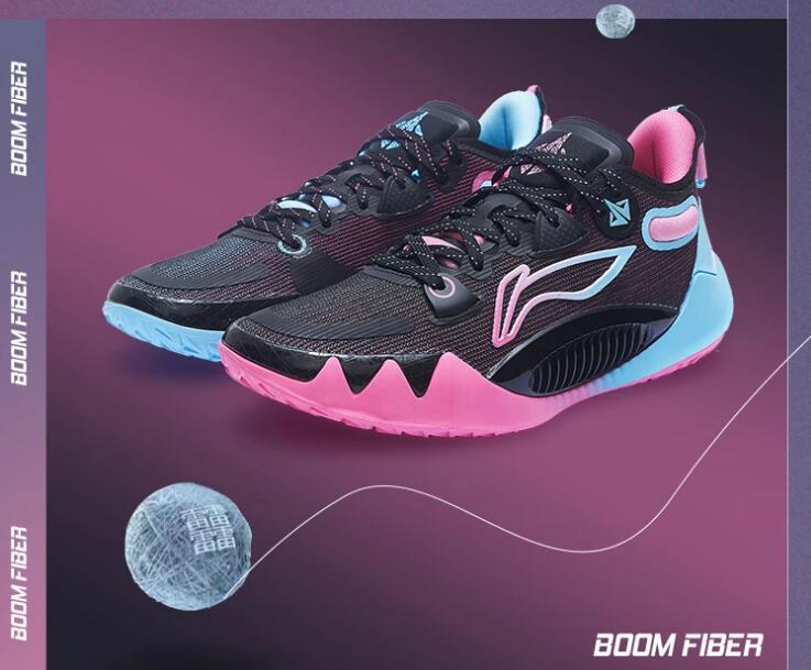 Li-Ning Jimmy Butler JB 1 "Miami Nights-Black" Premium Boom Fiber Signature Basketball Shoes Black/Pink/Blue