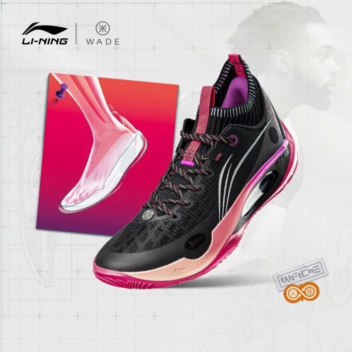 LiNing Way of Wade 808 II 2 Ultra "Sunrise" Boom Basketball Shoes Black/Pink