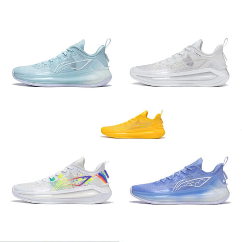 LiNing Liren Sharp Edge 3 V2 Low Premium Boom Basketball Shoes Pearl White,Luna, Blue Sky, Rainbow
