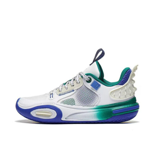 Li Ning Way of Wade All City WOW AC 11 Basketball Shoes For Kids Youth Boys and Girls White/Blue/Green