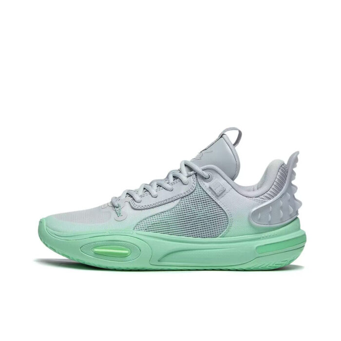 Kids Li Ning Way of Wade All City 11 Premium Boom Light weight 3M Basketball Shoes in Grey/ Crystal Green For Youth Boys and Girls