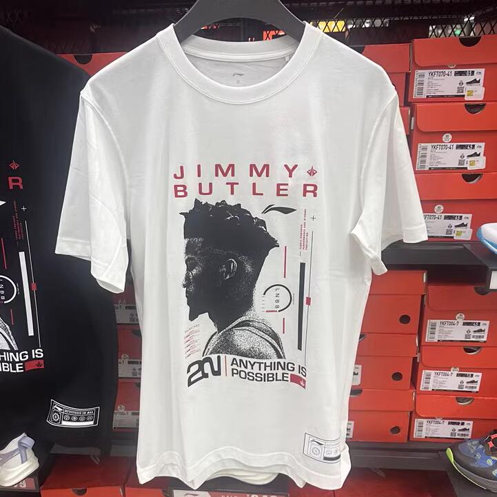 Li-Ning Jimmy Butler Image 22 Tee Shirts in Black and White for