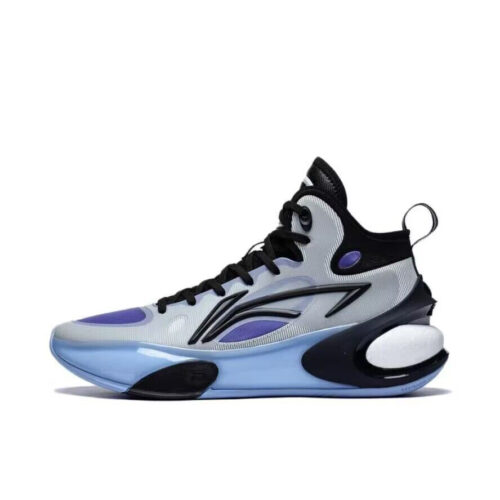 LiNing Yu Shuai 17 High Premium Boom Basketball Shoes in White/Black/Purple/Blue