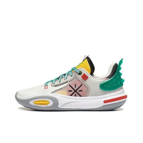 Li Ning Way of Wade All City WOW AC 11 Basketball Shoes For Kids Youth Boys and Girls White/Grey/Green