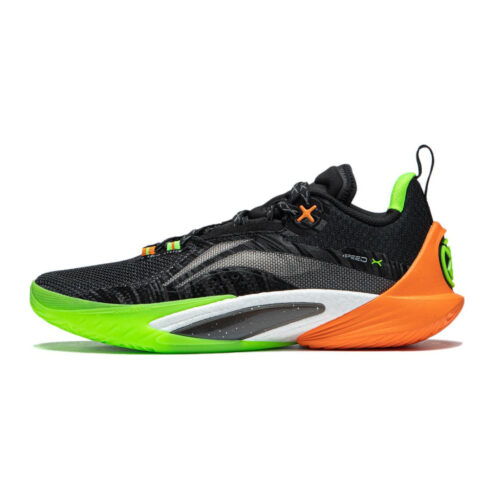Li Ning Speed 10 X Fred VanVleet FVV Green Ghost Basketball Shoes Black/Green/Orange