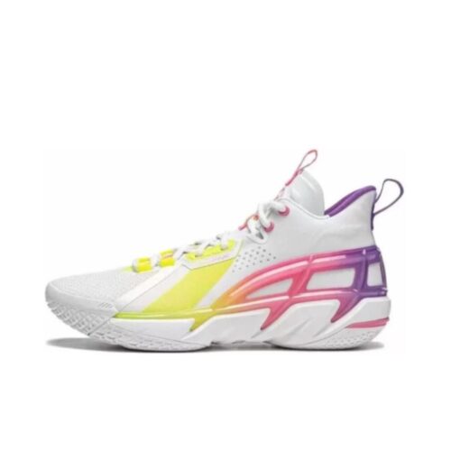 Li Ning BadFive 4 Premium Boom Basketball Shoes in White/ Yellow/ Pink/ Purple