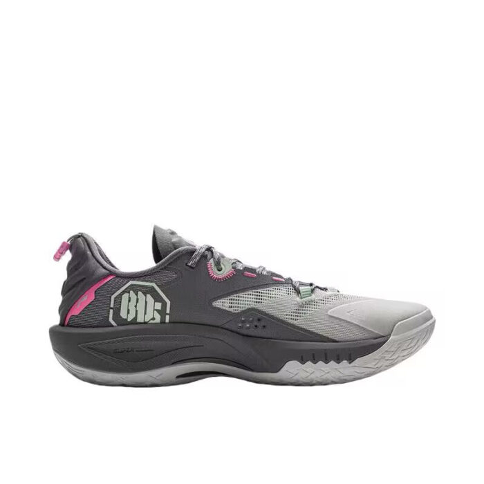 LiNing BadFive Guerrilla 1 Super Bouncy Outdoor Basketball Shoes in Grey - Image 5