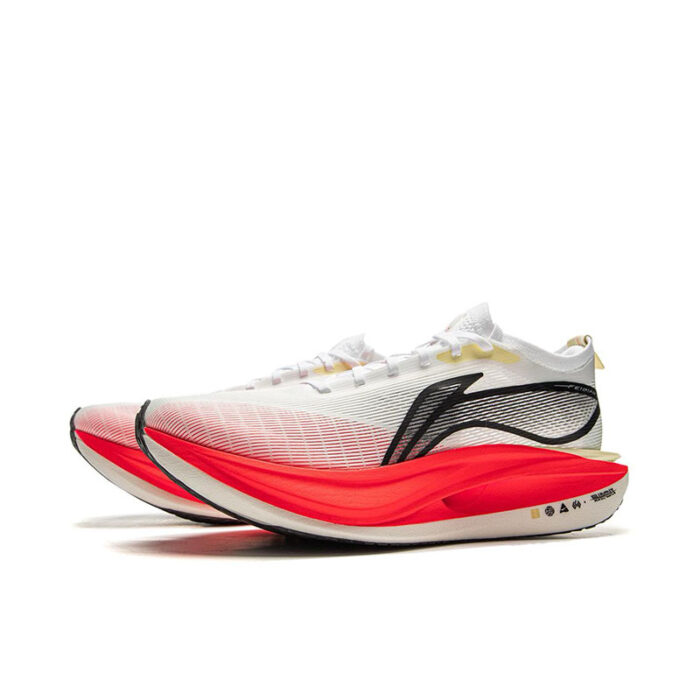 LiNing Challenger 5 ELITE  Running Shoes in White Red - Image 3