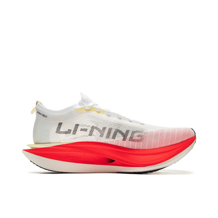 LiNing Challenger 5 ELITE  Running Shoes in White Red - Image 2