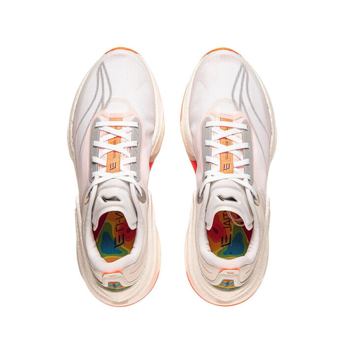 Li Ning Shadow 3 Essential Futuristic Running Shoes in Standard white /Orange - Image 4