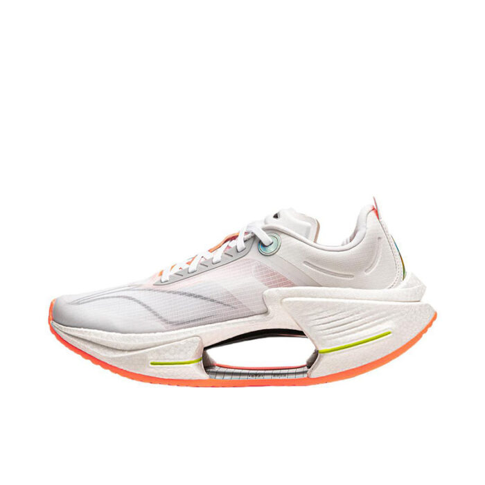 Li Ning Shadow 3 Essential Futuristic Running Shoes in Standard white /Orange