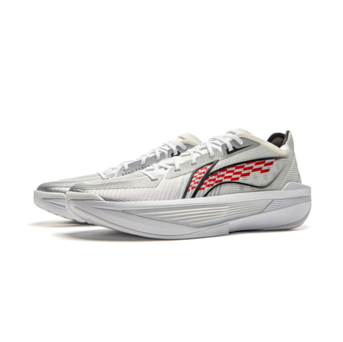 2025 Li-Ning Superlight  ULTRALIGHT Top Light Boom  basketball Shoes in Standard white/silver - Image 2