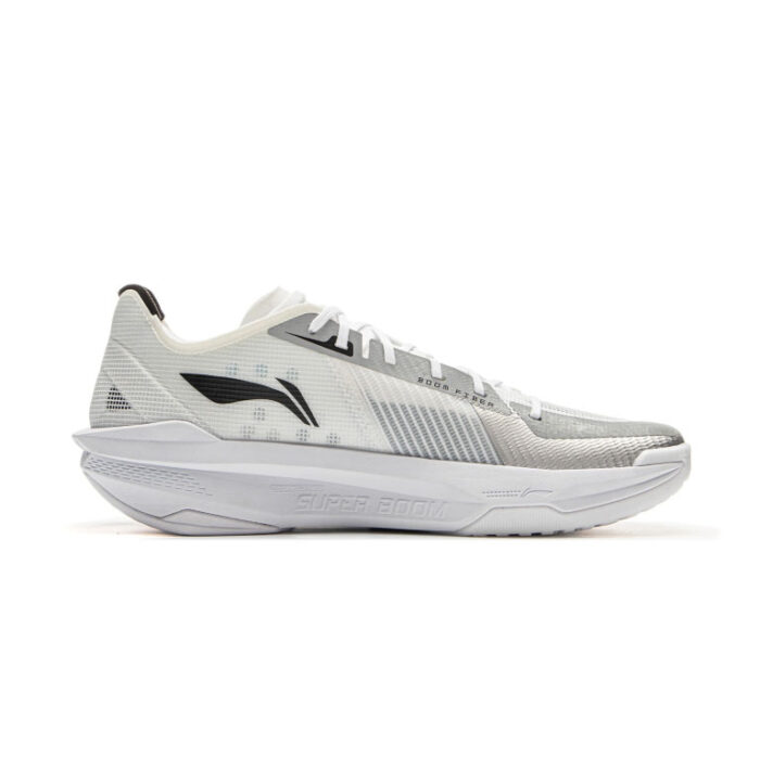 2025 Li-Ning Superlight  ULTRALIGHT Top Light Boom  basketball Shoes in Standard white/silver - Image 3