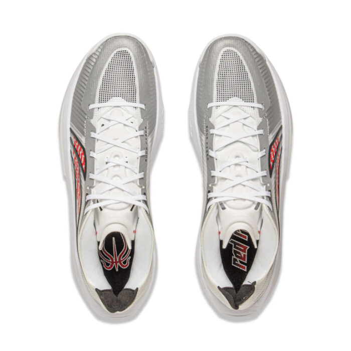 2025 Li-Ning Superlight  ULTRALIGHT Top Light Boom  basketball Shoes in Standard white/silver - Image 4