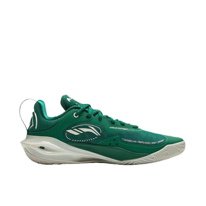 LiNing Speed 11 Low  “ Hello Fire ” Double Boom Basketball Shoes in Stone green - Image 2