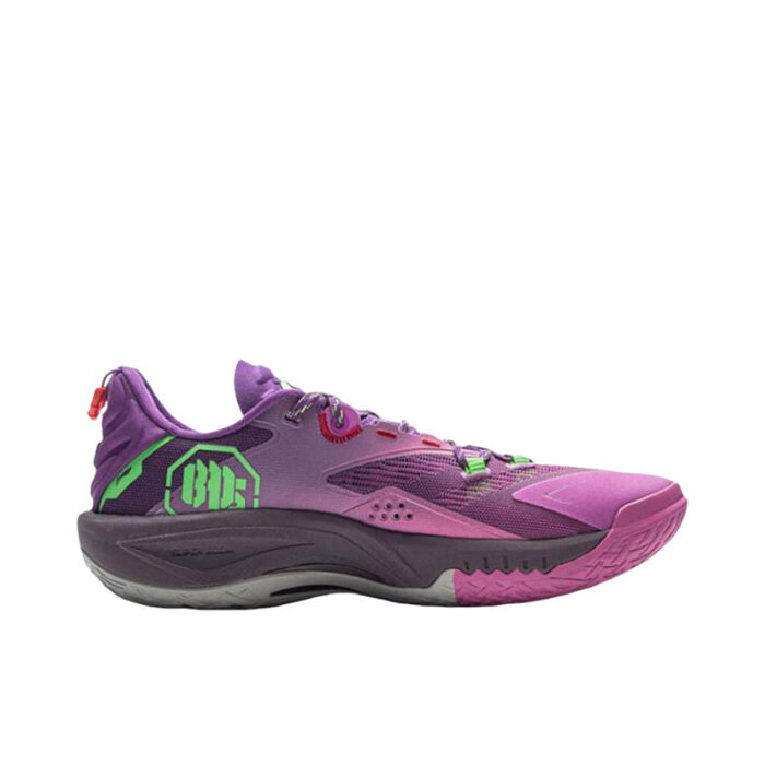 LiNing BadFive Guerrilla 1 Super Bouncy Outdoor Basketball Shoes in purple white - Image 3