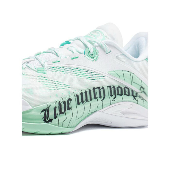 LiNing BadFive Guerrilla 1 Super Bouncy Outdoor Basketball Shoes in white green - Image 12