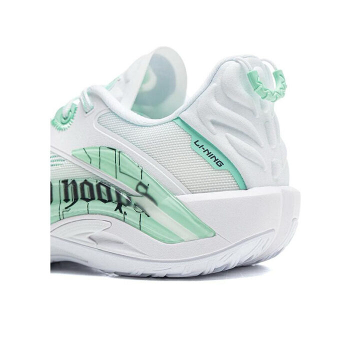 LiNing BadFive Guerrilla 1 Super Bouncy Outdoor Basketball Shoes in white green - Image 6