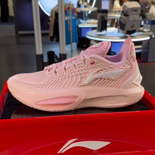 Li Ning Jimmy Butler JB3 "Care" Basketball Shoes Pink with KPU upper material.