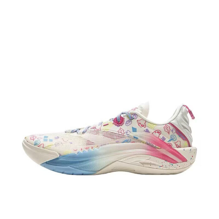 LiNing BadFive Guerrilla 1 "Valentines Day" Super Outdoor Basketball Shoes White/Pink