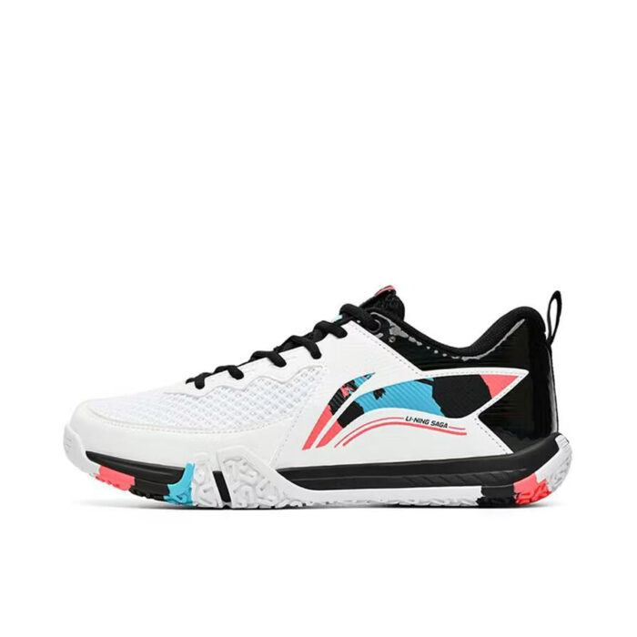 LiNing Badminton TF02 Lite Trainers White/Black/Pink for Men Women Kids Boys and Girls