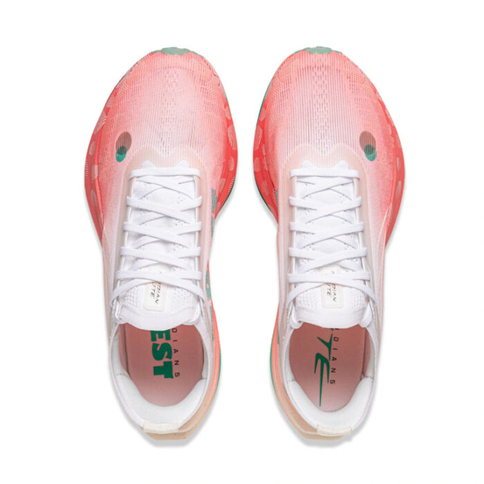 LiNing Challenger 5 ELITE “Xima ” Running Shoes in White Pink Green - Image 4