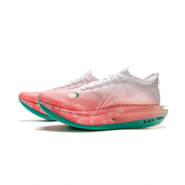 LiNing Challenger 5 ELITE “Xima ” Running Shoes in White Pink Green - Image 3