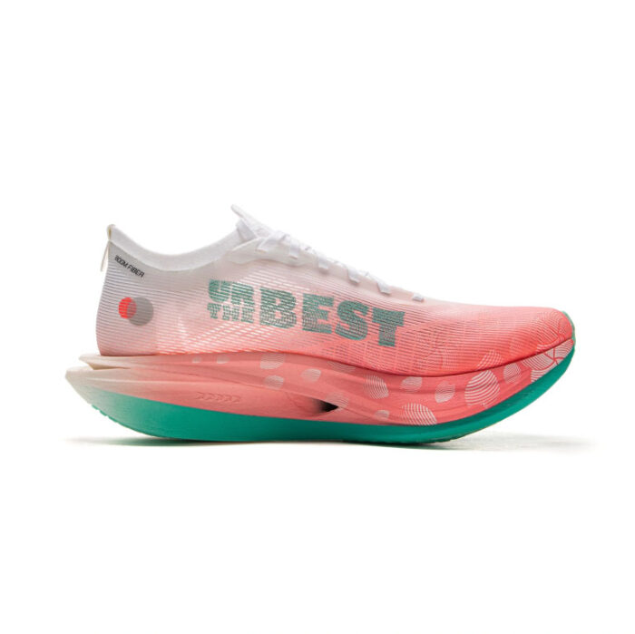 LiNing Challenger 5 ELITE “Xima ” Running Shoes in White Pink Green - Image 2