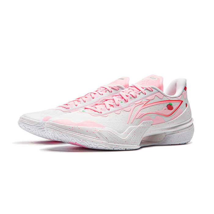 LiNing Liren 5 Low - Strawberry Milkshake - White/ Pink - Image 4