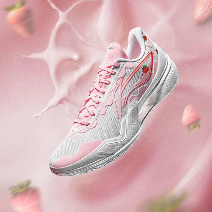 LiNing Liren 5 Low - Strawberry Milkshake - White/ Pink - Image 6