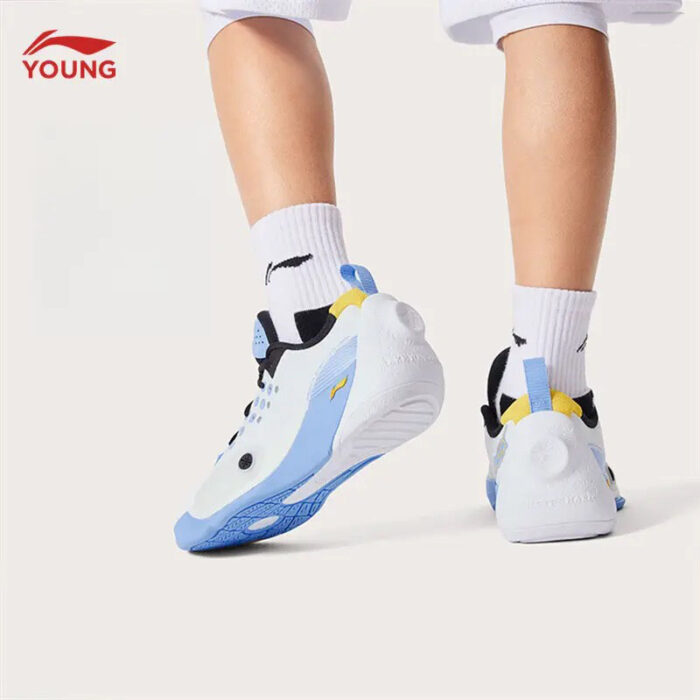 Li Ning Way of Wade All City 13 Basketball Shoes For Kids Youth Boys and Girls in White Blue - Image 9