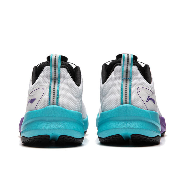 2025 Li Ning Superlight Ultra light BOOM FIBER Running Shoes For Kids Youth Boys and Girls in White Blue Purple - Image 4