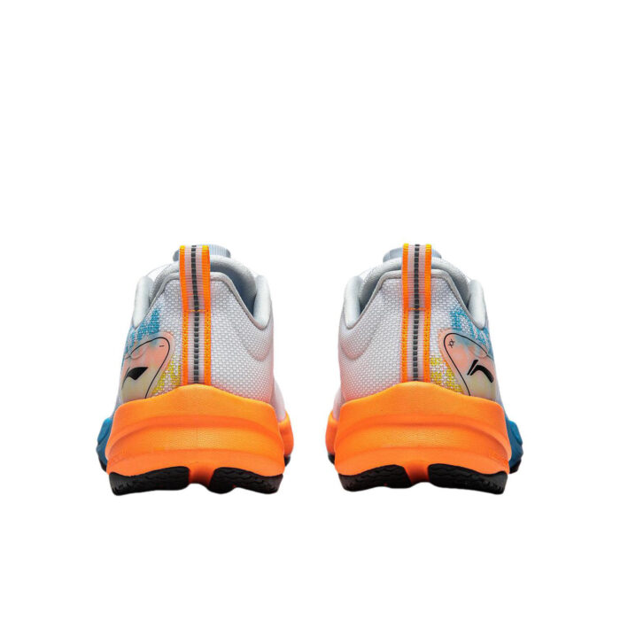 2025 Li Ning Superlight Ultra light BOOM FIBER Running Shoes For Kids Youth Boys and Girls in White Orange Blue - Image 5