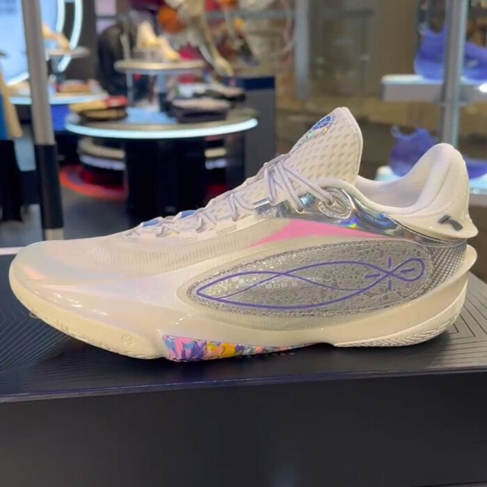 LiNing Way of Wade 808 5 Ultra- White Silver Pink - Image 3