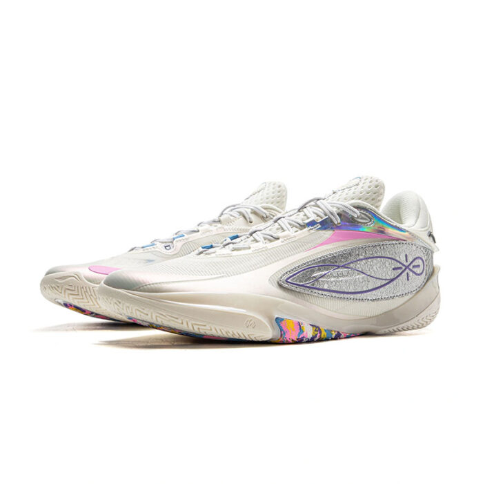 LiNing Way of Wade 808 5 Ultra "Pisces" Basketball Shoes White/ Silver - Image 2