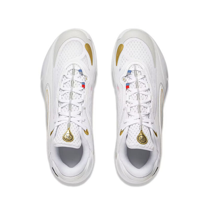 LiNing Way of Wade 808 5 Ultra Dynasty D'Angelo Russell PE Basketball Shoes White/Gold - Image 3