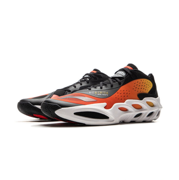 LiNing Rebirth ULTRA FOAM Lightweight Basketball Shoes in Black/ Red - Image 3