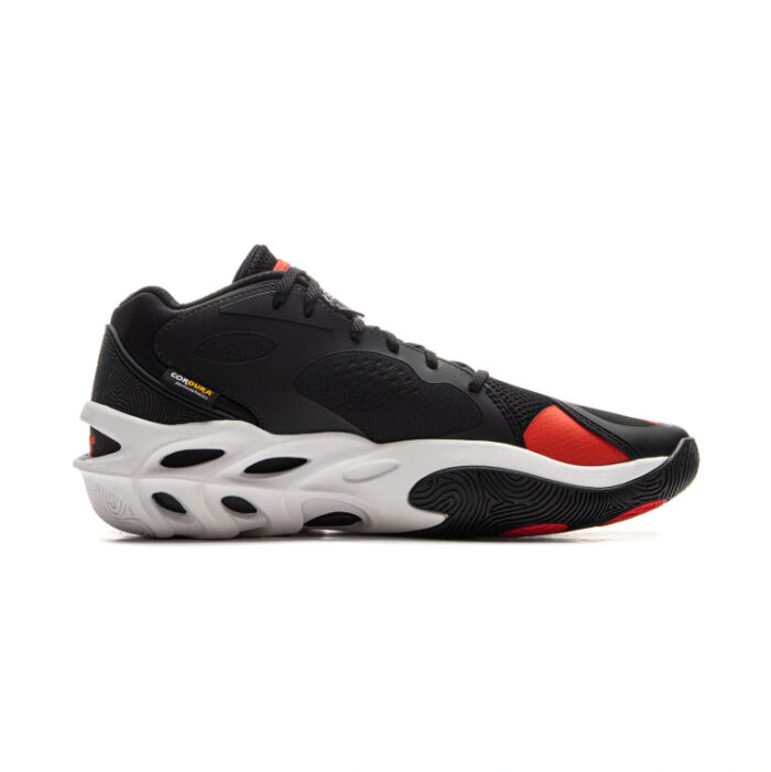 LiNing Rebirth ULTRA FOAM Lightweight Basketball Shoes in Black/ Red - Image 2