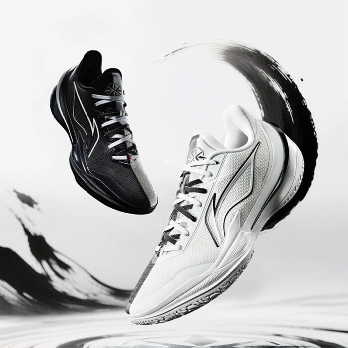 Li-Ning LiRen 5 V2 Low "Black and White" Mismatched Basketball Shoes