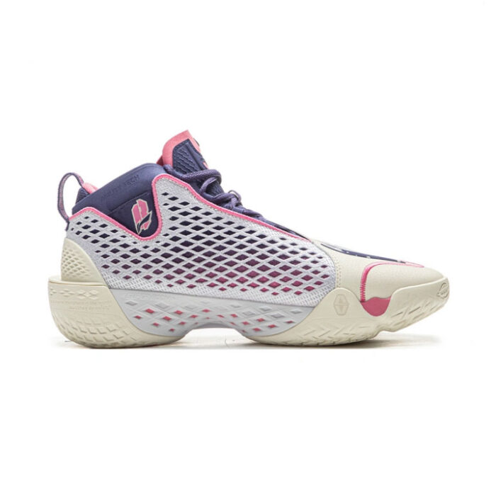 Li Ning  BadFive 5 White Purple Premium Boom Basketball Shoes - Image 2