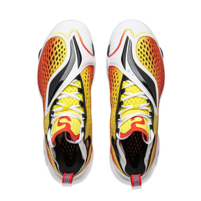 Li Ning  BadFive 5 Yellow Red White  Premium Boom Basketball Shoes - Image 6