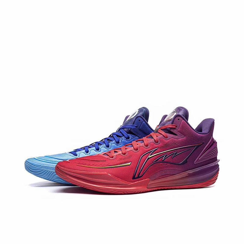 LiNing LiRen 7 "Kayn" Blue and Red Mismatch basketball shoes.